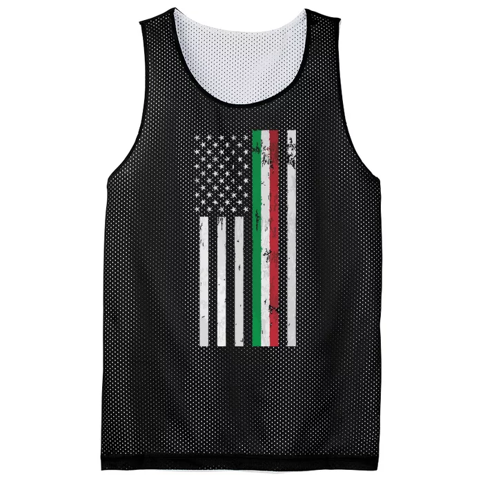 Italian American Flag Italian American Pride Mesh Reversible Basketball Jersey Tank