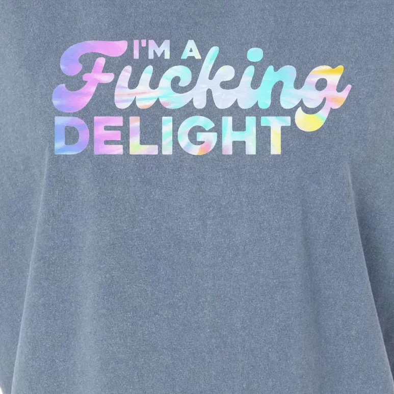 I'm A Fucking Delight Funny Sarcasm I'm A Delight Tie Dye Garment-Dyed Women's Muscle Tee