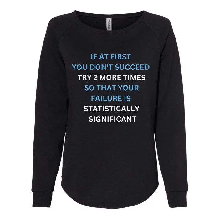 If At First You Don’T Succeed Try 2 More Times Womens California Wash Sweatshirt