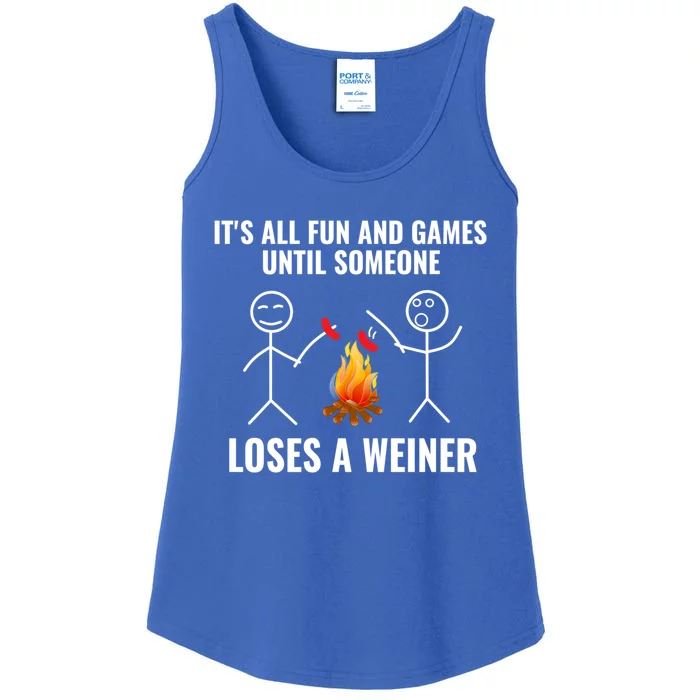 Its All Fun And Games Until Someone Loses A Weiner Funny Meaningful Gift Ladies Essential Tank