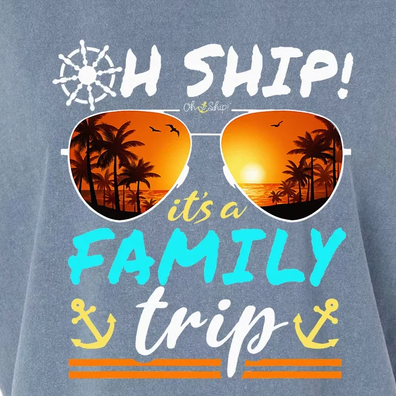 Its A Family Trip Matching Family Group Cruise Garment-Dyed Women's Muscle Tee