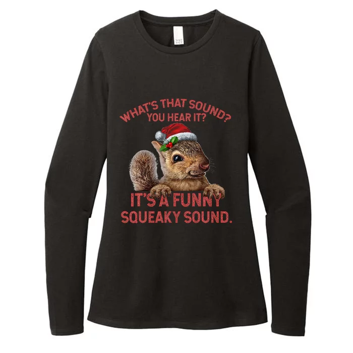 ItS A Funny Squeaky Sound Christmas Squirrel Womens CVC Long Sleeve Shirt