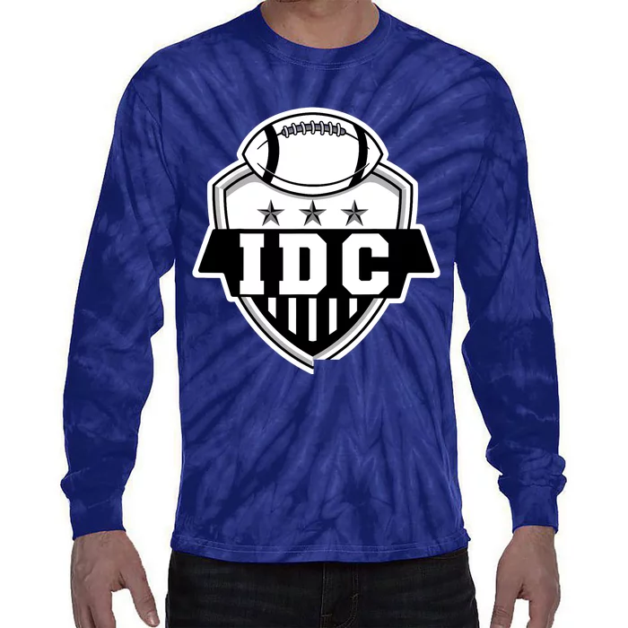 IDC American Football I Don't Care Football Lover Tie-Dye Long Sleeve Shirt