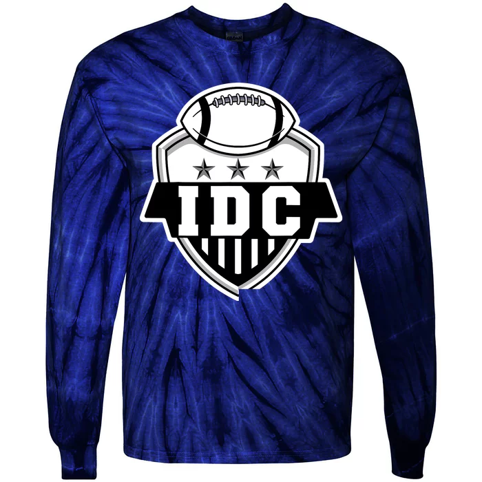 IDC American Football I Don't Care Football Lover Tie-Dye Long Sleeve Shirt