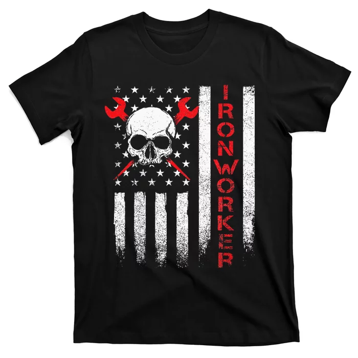 Ironworker American Flag Union Metal Worker Ironworking T-Shirt