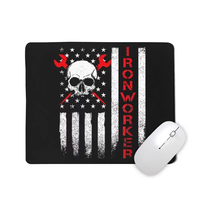 Ironworker American Flag Union Metal Worker Ironworking Mousepad