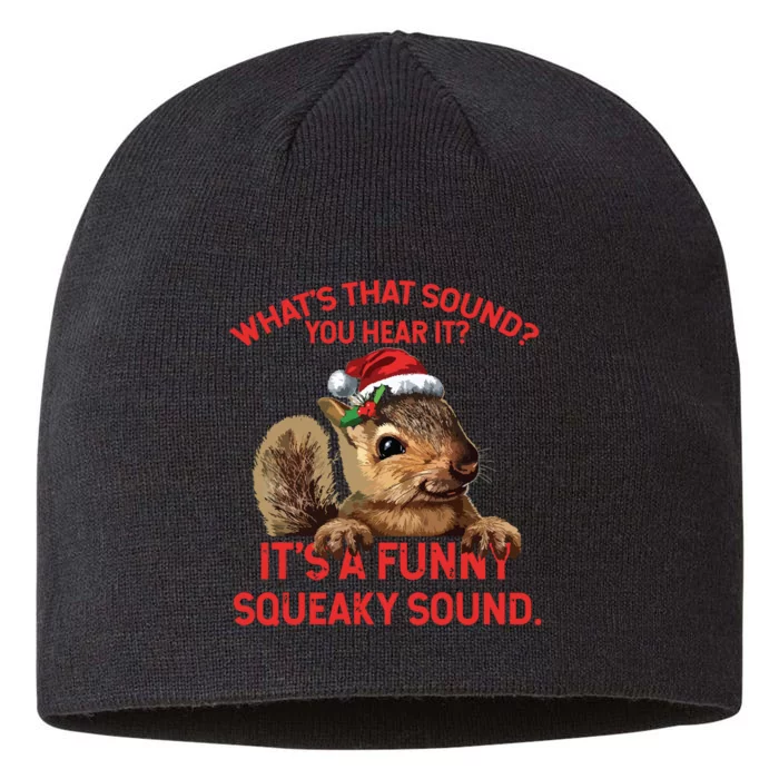 Its A Funny Squeaky Sound Christmas Squirrel 8 1/2in Sustainable Knit Beanie