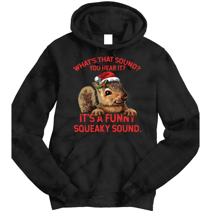 Its A Funny Squeaky Sound Christmas Squirrel Tie Dye Hoodie