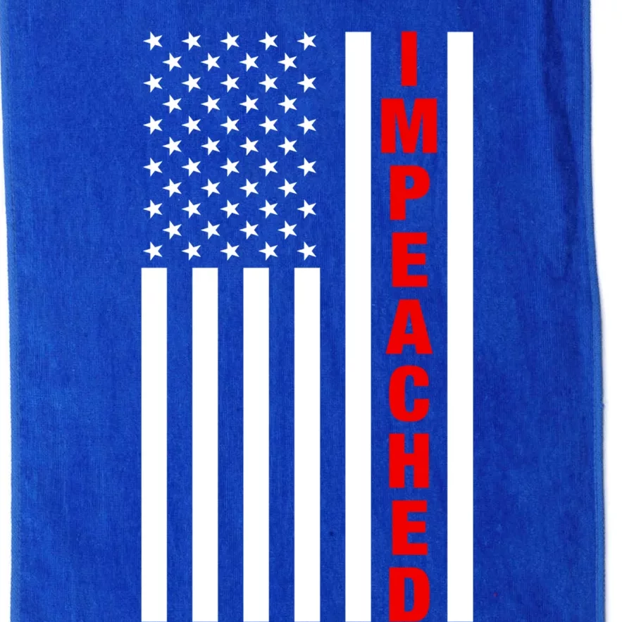 Impeached American Flag Against Donald Trump Merica Gift Platinum Collection Golf Towel