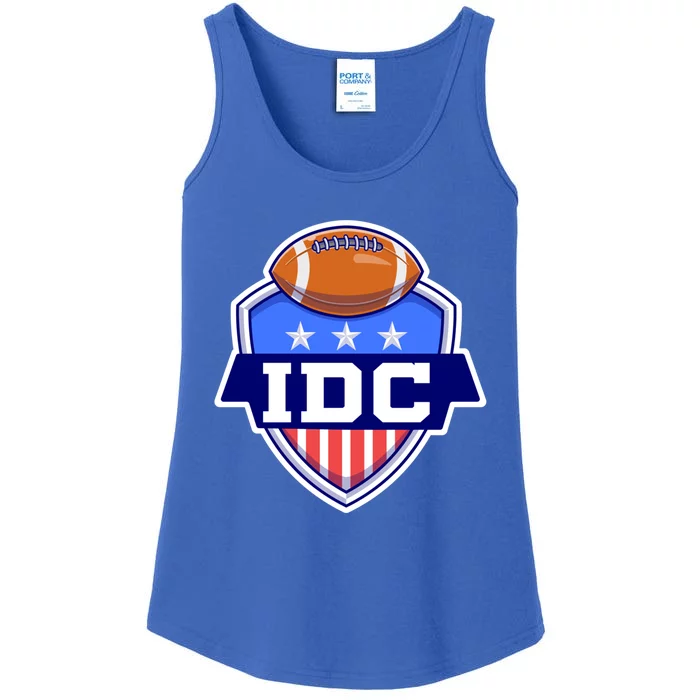 Idc American Football I Don't Care Football Lover Gift Ladies Essential Tank