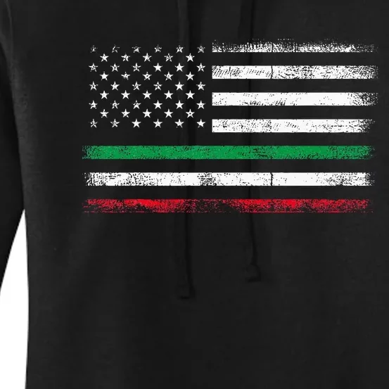 Italian American Flag Italy Flag Women's Pullover Hoodie