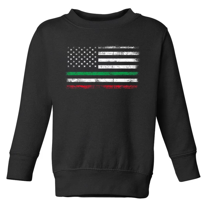 Italian American Flag Italy Flag Toddler Sweatshirt