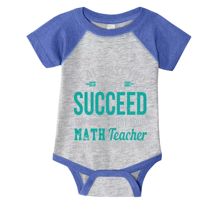 If At First You Don't Succeed Funny Math Teacher Gift Infant Baby Jersey Bodysuit