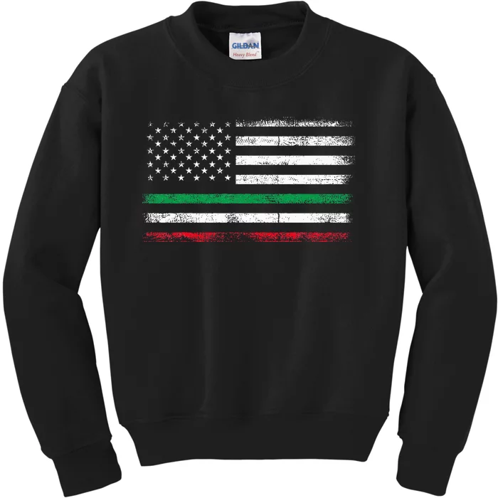 Italian American Flag Italy Flag Kids Sweatshirt