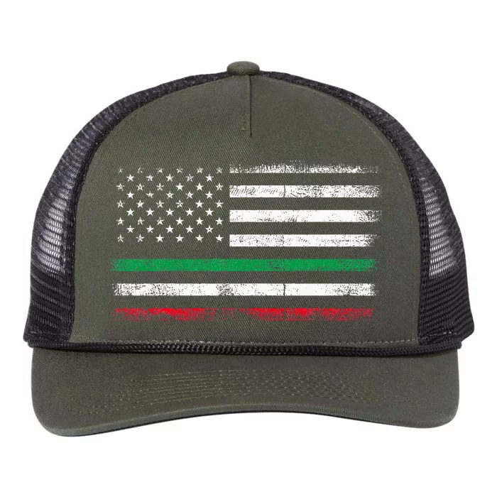 Italian American Flag Italy Flag Retro Rope Trucker Hat Cap