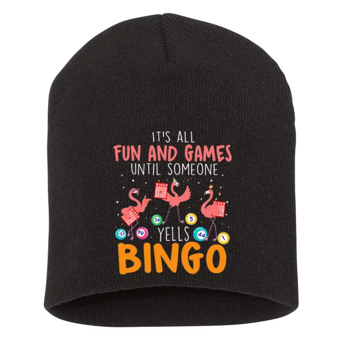 Its All Fun And Games Until Someone Yells Bingo Lover Short Acrylic Beanie