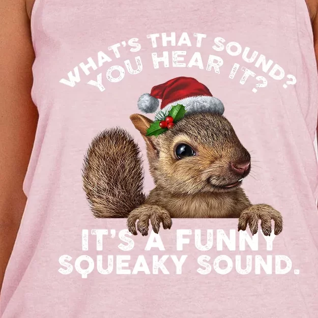 ItS A Funny Squeaky Sound Funny Gift Funny Christmas Squirrel Gift Women's Knotted Racerback Tank