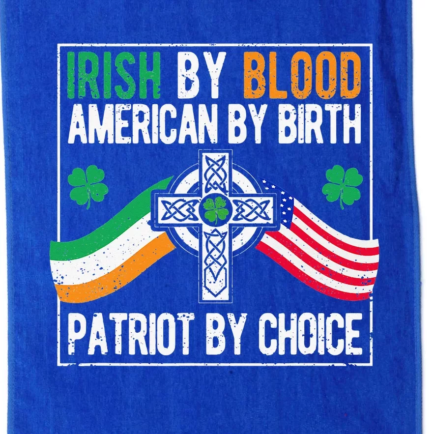 Irish American Flag Celtic Cross Funny St Patrick's Day Platinum Collection Golf Towel