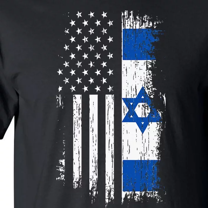 Israeli American Flag Pride Israel USA Tall T-Shirt