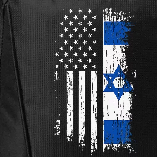 Israeli American Flag Pride Israel USA City Backpack