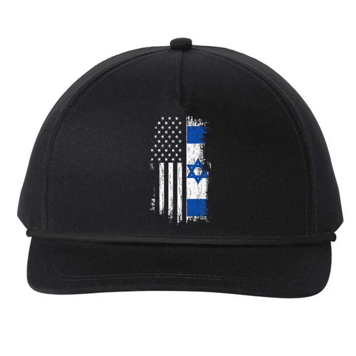 Israeli American Flag Pride Israel USA Snapback Five-Panel Rope Hat