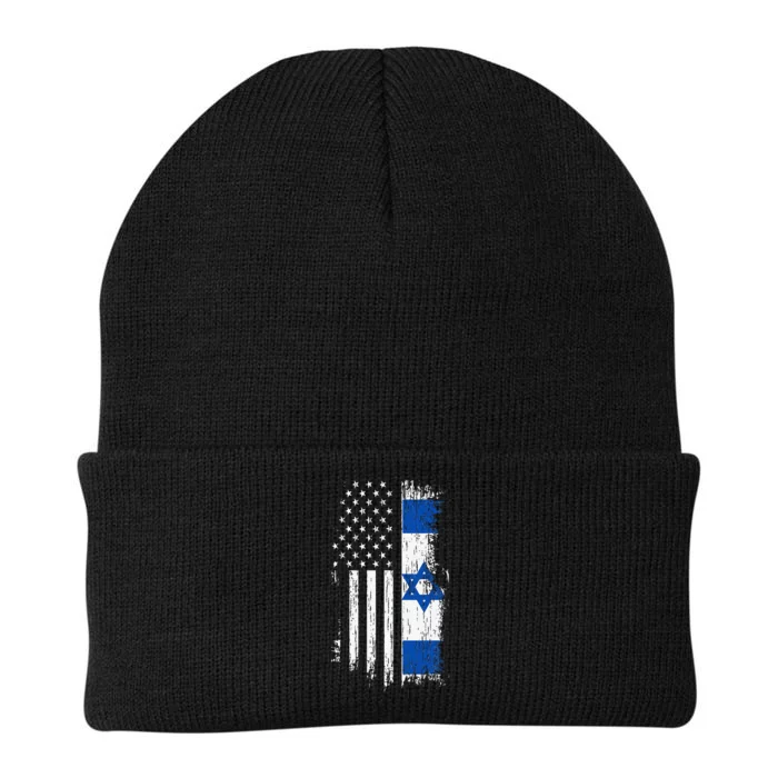 Israeli American Flag Pride Israel USA Knit Cap Winter Beanie