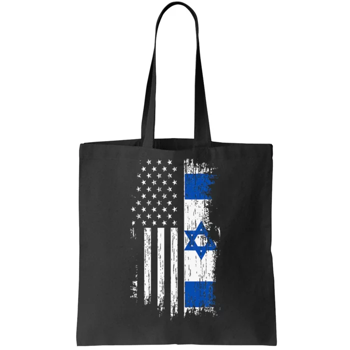 Israeli American Flag Pride Israel USA Tote Bag