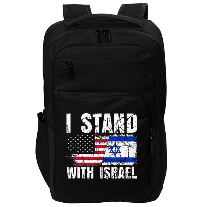 Israeli American Flag Pride Israel USA Star of Jerusalem Impact Tech Backpack