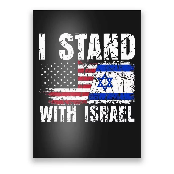 Israeli American Flag Pride Israel USA Star of Jerusalem Poster