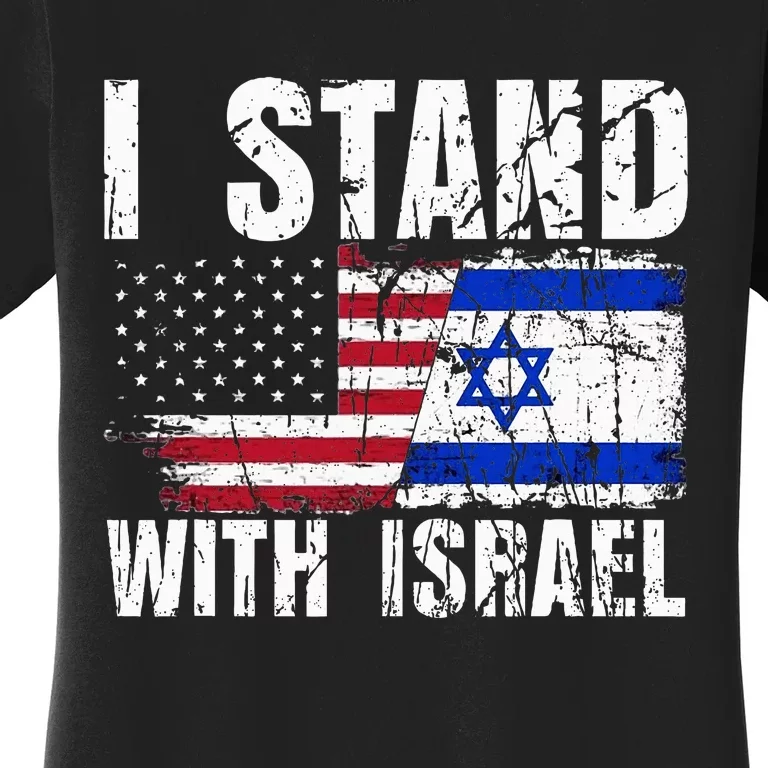 Israeli American Flag Pride Israel USA Star of Jerusalem Women's T-Shirt