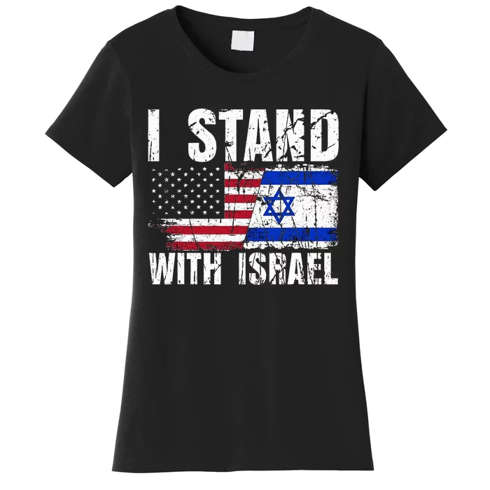 Israeli American Flag Pride Israel USA Star of Jerusalem Women's T-Shirt