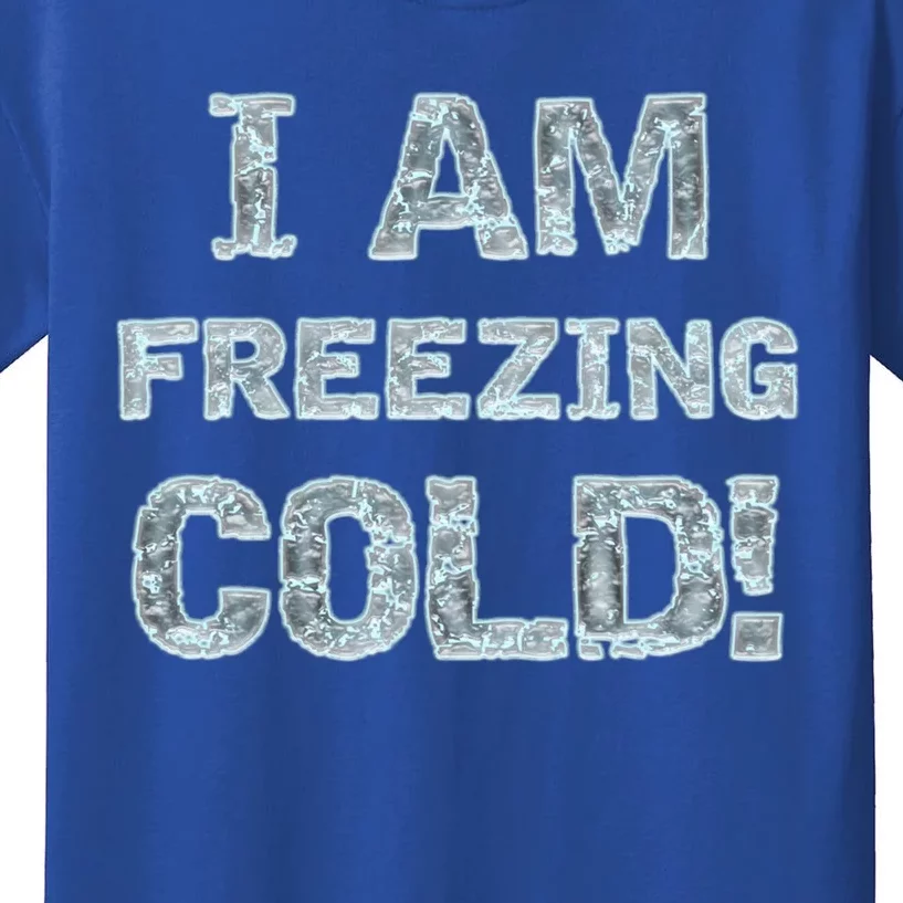 I Am Freezing Cold! Hooded Gift For Winter And Fall Gift Kids T-Shirt