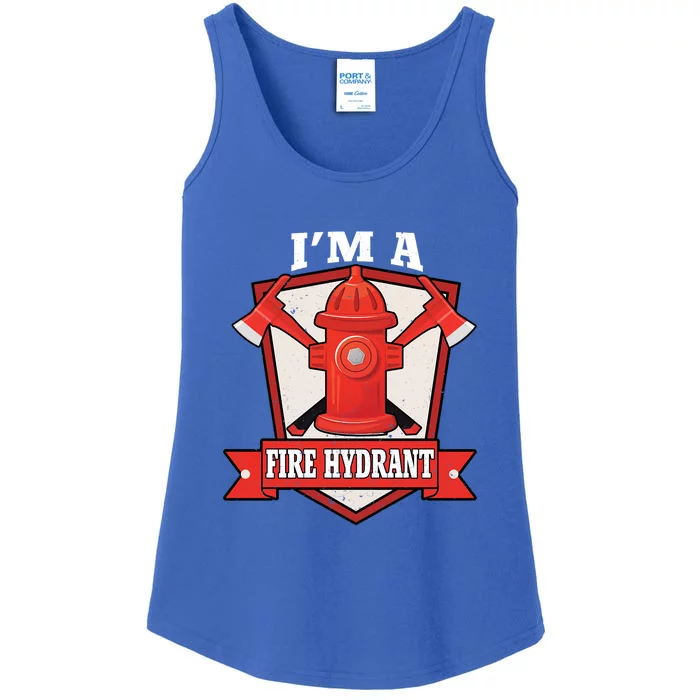 Im A Fire Hydrant Funny Halloween Firefighter Costume Gift Ladies Essential Tank