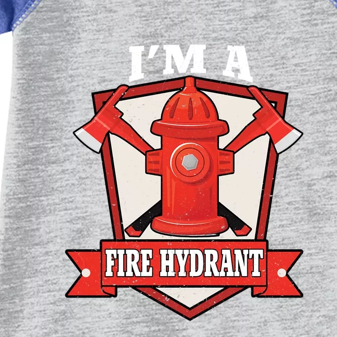 Im A Fire Hydrant Funny Halloween Firefighter Costume Gift Infant Baby Jersey Bodysuit