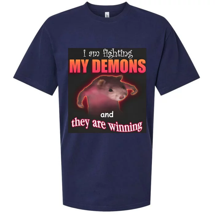 I Am Fighting Demons And They Are Winning Dank Sueded Cloud Jersey T-Shirt