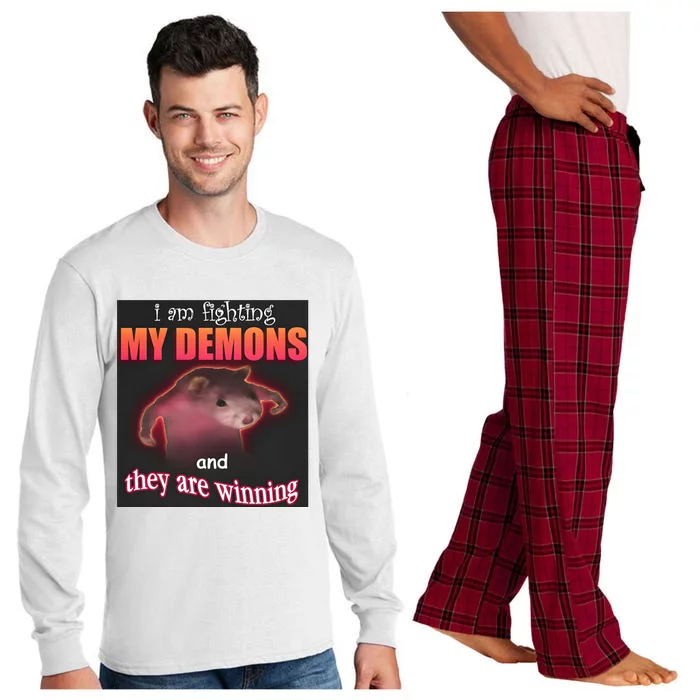 I Am Fighting Demons And They Are Winning Dank Long Sleeve Pajama Set