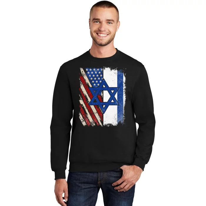 Israeli American Flag Pride Israel USA Sweatshirt