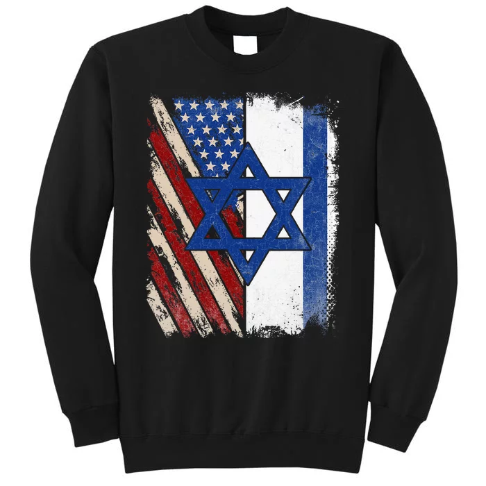 Israeli American Flag Pride Israel USA Sweatshirt