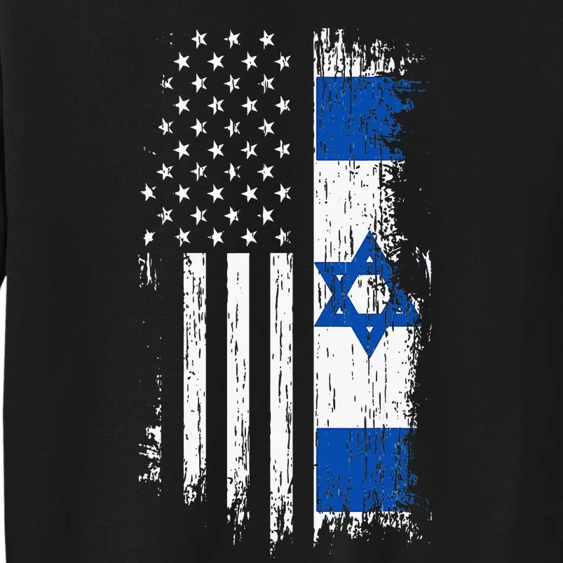 Israeli American Flag Pride Israel Usa Sweatshirt