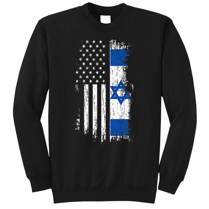 Israeli American Flag Pride Israel Usa Sweatshirt