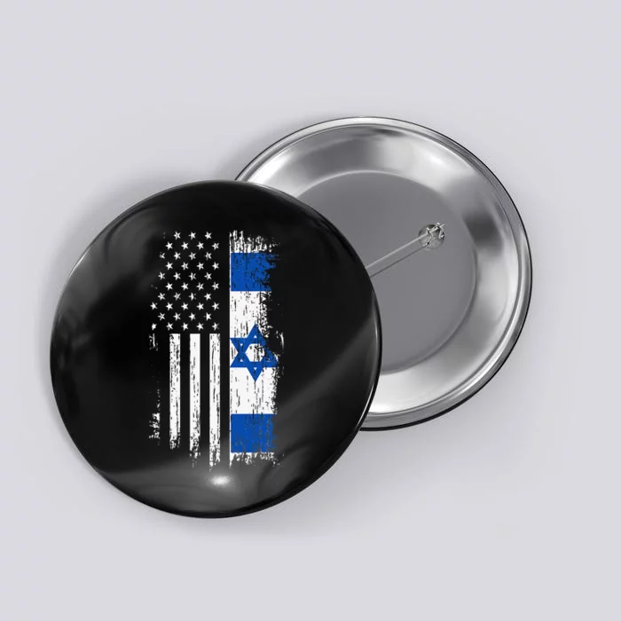 Israeli American Flag Pride Israel Usa Button