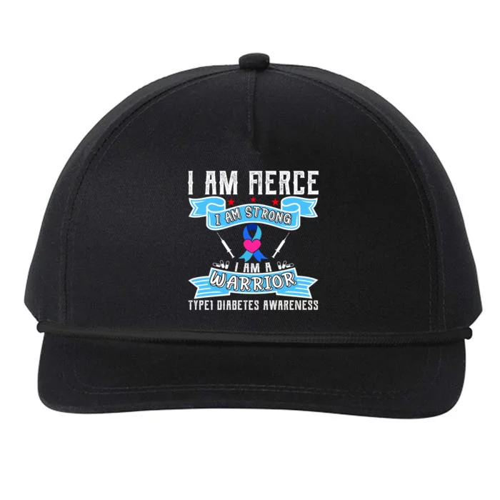 I Am Fierce Strong A Warrior Type 1 Diabetes Awareness Snapback Five-Panel Rope Hat