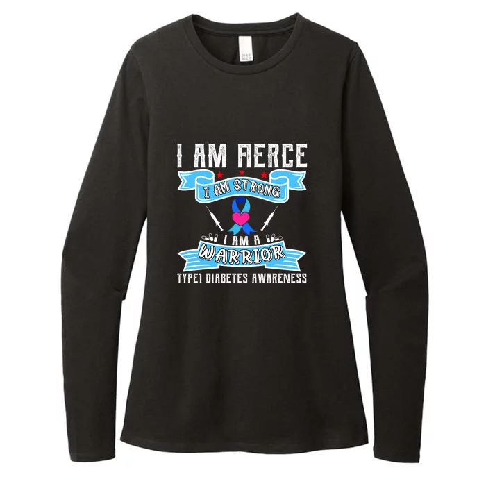 I Am Fierce Strong A Warrior Type 1 Diabetes Awareness Womens CVC Long Sleeve Shirt