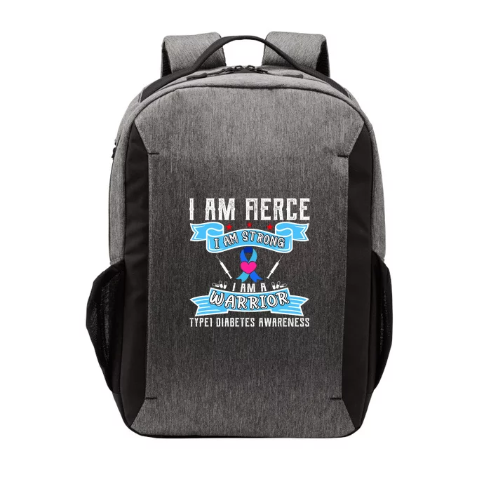 I Am Fierce Strong A Warrior Type 1 Diabetes Awareness Vector Backpack