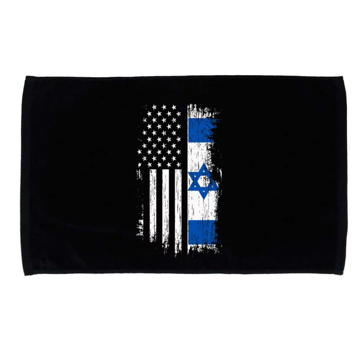 Israeli American Flag Pride Israel Usa Microfiber Hand Towel