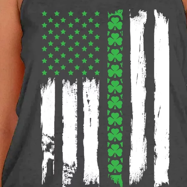 Irish American Flag Meaningful Gift St Patrick's Day Sweater Women's Knotted Racerback Tank