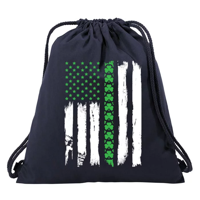 Irish American Flag Meaningful Gift St Patrick's Day Sweater Drawstring Bag