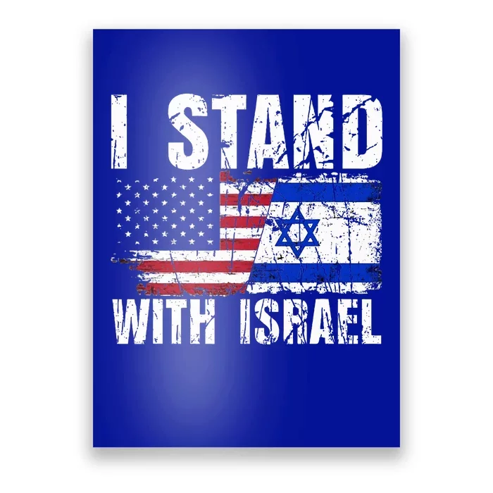 Israeli American Flag Pride Israel Usa Star Of Jerusalem Poster