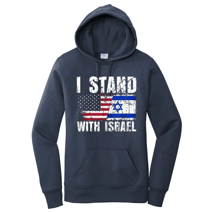 Israeli American Flag Pride Israel Usa Star Of Jerusalem Women's Pullover Hoodie