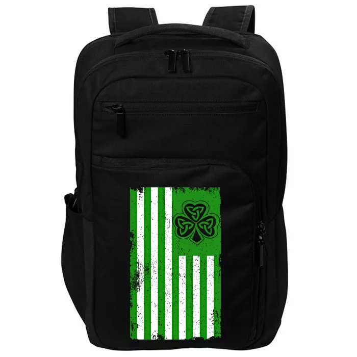 Irish American Flag Usa Flag Celtic Cross St Patrick's Day Meaningful Gift Impact Tech Backpack